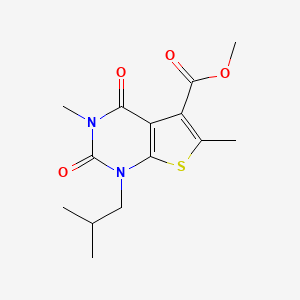 Methyl 1-isobutyl-3,6-dimethyl-2,4-dioxo-1,2,3,4-tetrahydrothieno[2,3-d]pyrimidine-5-carboxylate