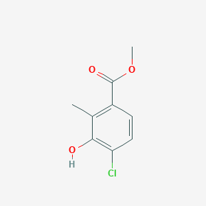 molecular formula C9H9ClO3 B8788925 Methyl 4-chloro-3-hydroxy-2-methylbenzoate 