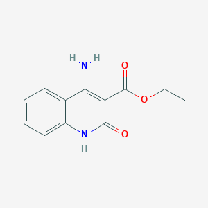 molecular formula C12H12N2O3 B8789052 Ethyl 4-amino-2-oxo-1,2-dihydroquinoline-3-carboxylate CAS No. 79791-16-5