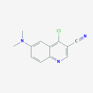 molecular formula C12H10ClN3 B8789079 4-Chloro-6-dimethylaminoquinoline-3-carbonitrile 