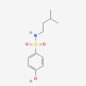molecular formula C11H17NO3S B8789088 4-hydroxy-N-(3-methylbutyl)benzene-1-sulfonamide 