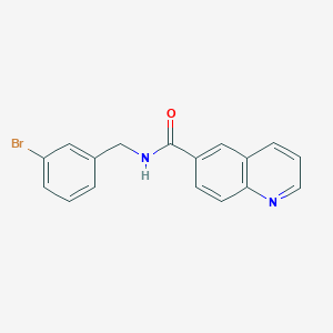 molecular formula C17H13BrN2O B8789122 Quinoline-6-carboxylic acid 3-bromobenzylamide 