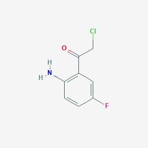 molecular formula C8H7ClFNO B8789149 2'-Amino-2-chloro-5'-fluoroacetophenone CAS No. 128076-64-2