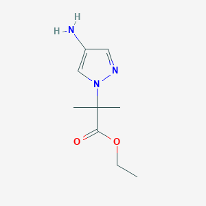 molecular formula C9H15N3O2 B8789153 ethyl 2-(4-amino-1H-pyrazol-1-yl)-2-methylpropanoate 