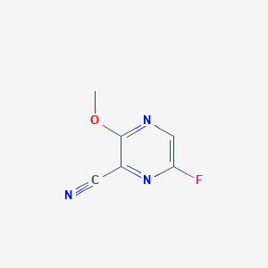 molecular formula C6H4FN3O B8789166 6-Fluoro-3-methoxypyrazine-2-carbonitrile 