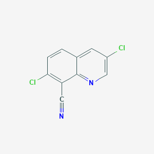 molecular formula C10H4Cl2N2 B8789182 3,7-Dichloroquinoline-8-carbonitrile CAS No. 88347-01-7