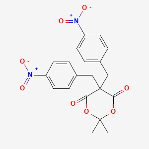 molecular formula C20H18N2O8 B8789192 2,2-Dimethyl-5,5-bis(4-nitrobenzyl)-1,3-dioxane-4,6-dione 