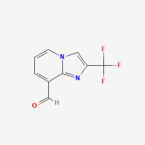 molecular formula C9H5F3N2O B8789245 2-(Trifluoromethyl)imidazo[1,2-a]pyridine-8-carbaldehyde 