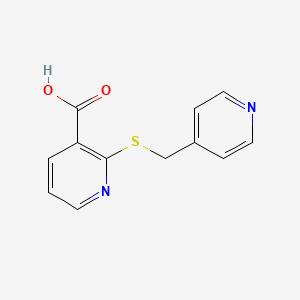 molecular formula C12H10N2O2S B8789368 2-(4-Pyridylmethylthio)pyridine-3-carboxylic acid 