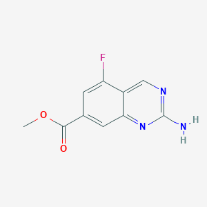 molecular formula C10H8FN3O2 B8789380 Methyl 2-amino-5-fluoroquinazoline-7-carboxylate 