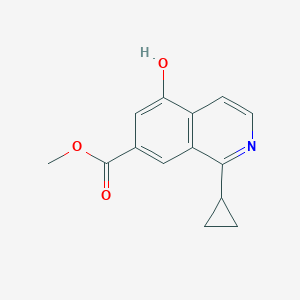 molecular formula C14H13NO3 B8789411 Methyl 1-cyclopropyl-5-hydroxyisoquinoline-7-carboxylate CAS No. 921760-74-9