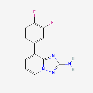 molecular formula C12H8F2N4 B8789438 8-(3,4-Difluorophenyl)-[1,2,4]triazolo[1,5-A]pyridin-2-amine 