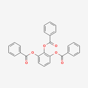 molecular formula C27H18O6 B8789525 2,6-Bis(benzoyloxy)phenyl benzoate 