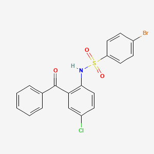 molecular formula C19H13BrClNO3S B8789736 N-(2-benzoyl-4-chloro-phenyl)-4-bromo-benzenesulfonamide CAS No. 169263-20-1