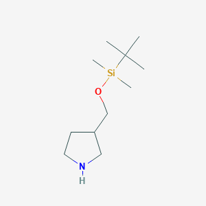 molecular formula C11H25NOSi B8789763 Tert-butyl-dimethyl(pyrrolidin-3-ylmethoxy)silane CAS No. 328956-39-4