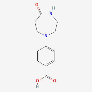 molecular formula C12H14N2O3 B8789781 4-(5-Oxo-1,4-diazepan-1-YL)benzoic acid CAS No. 221360-86-7