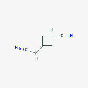 molecular formula C7H6N2 B8789870 3-(Cyanomethylene)cyclobutanecarbonitrile 
