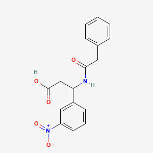 Propionic acid, 3-(3-nitrophenyl)-3-phenylacetylamino-