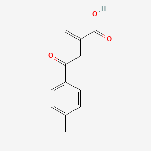 molecular formula C12H12O3 B8789932 2-Methylene-4-(4-methylphenyl)-4-oxobutanoic acid 