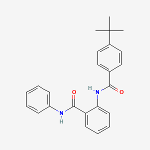molecular formula C24H24N2O2 B8789988 2-[(4-tert-butylbenzoyl)amino]-N-phenylbenzamide 