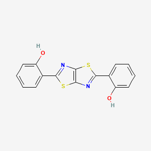 molecular formula C16H10N2O2S2 B8790067 2,2'-(1,3)Thiazolo(5,4-d)(1,3)thiazole-2,5-diyldiphenol CAS No. 10398-63-7