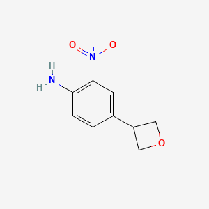 molecular formula C9H10N2O3 B8790070 2-Nitro-4-(oxetan-3-YL)aniline 