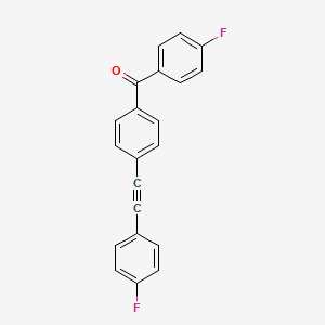 molecular formula C21H12F2O B8790125 (4-Fluorophenyl){4-[(4-fluorophenyl)ethynyl]phenyl}methanone 