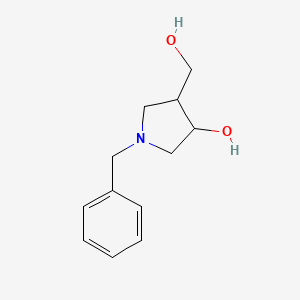 molecular formula C12H17NO2 B8790129 1-Benzyl-3-hydroxymethyl-4-hydroxypyrrolidine 