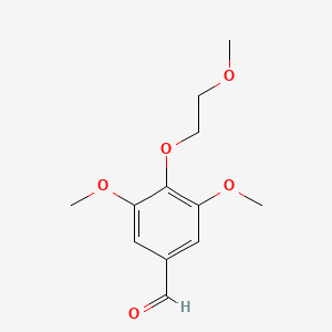 molecular formula C12H16O5 B8790142 3,5-Dimethoxy-4-(2-methoxyethoxy)benzaldehyde CAS No. 65321-43-9