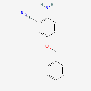 molecular formula C14H12N2O B8790153 2-Amino-5-(benzyloxy)benzonitrile 