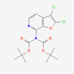Di-tert-butyl (2,3-dichlorofuro[2,3-c]pyridin-7-yl)imidodicarbonate