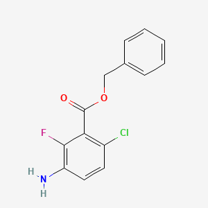 molecular formula C14H11ClFNO2 B8790230 Benzyl 3-amino-6-chloro-2-fluorobenzoate CAS No. 918523-46-3