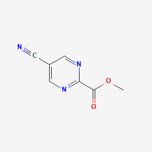 molecular formula C7H5N3O2 B8790241 Methyl 5-cyanopyrimidine-2-carboxylate 
