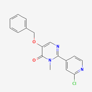 5-(benzyloxy)-2-(2-chloropyridin-4-yl)-3-methylpyrimidin-4(3H)-one