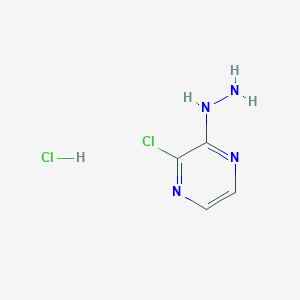 molecular formula C4H6Cl2N4 B8790322 2-Chloro-3-hydrazinylpyrazine hydrochloride 