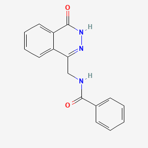 molecular formula C16H13N3O2 B8790333 N-[(3,4-dihydro-4-oxo-1-phthalazinyl)methyl]Benzamide 