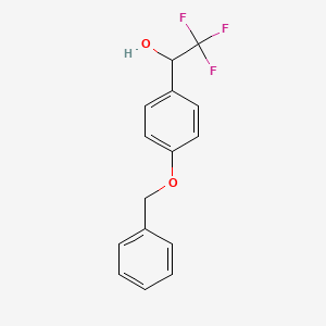molecular formula C15H13F3O2 B8790389 4-(Benzyloxy)-alpha-(trifluoromethyl)benzyl Alcohol 