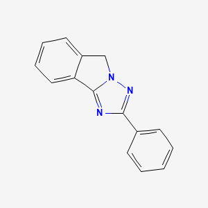 molecular formula C15H11N3 B8790417 5H-s-Triazolo(5,1-a)isoindole, 2-phenyl- CAS No. 57312-00-2