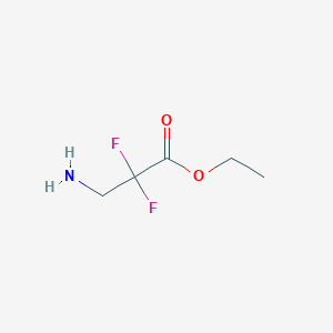 molecular formula C5H9F2NO2 B8790502 Ethyl 3-amino-2,2-difluoropropanoate 