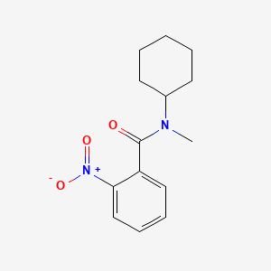 molecular formula C14H18N2O3 B8790525 N-cyclohexyl-N-methyl-2-nitrobenzamide CAS No. 331845-63-7