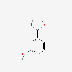 molecular formula C9H10O3 B8790546 3-(1,3-Dioxolan-2-yl)phenol CAS No. 7070-85-1