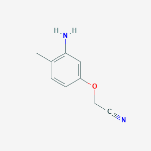 molecular formula C9H10N2O B8790578 (3-Amino-4-methylphenoxy)acetonitrile 