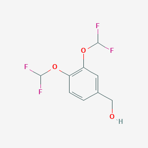 molecular formula C9H8F4O3 B8790628 (3,4-Bis(difluoromethoxy)phenyl)methanol CAS No. 153587-06-5