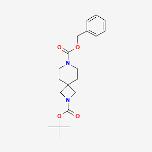 molecular formula C20H28N2O4 B8790659 7-Benzyl 2-tert-butyl 2,7-diazaspiro[3.5]nonane-2,7-dicarboxylate 