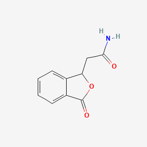 molecular formula C10H9NO3 B8790660 2-(3-Oxo-1,3-dihydro-2-benzofuran-1-yl)acetamide 