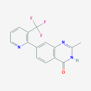 2-Methyl-7-[3-(trifluoromethyl)pyridin-2-yl]quinazolin-4-ol