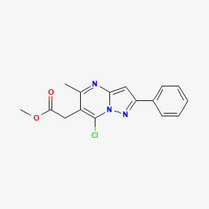Methyl 2-(7-chloro-5-methyl-2-phenylpyrazolo[1,5-A]pyrimidin-6-YL)acetate