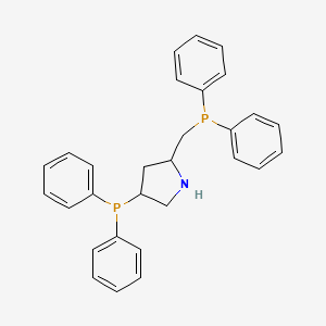 molecular formula C29H29NP2 B8790769 4-(diphenylphosphino)-2-[(diphenylphosphino)methyl]-Pyrrolidine 