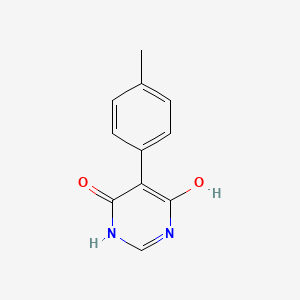 molecular formula C11H10N2O2 B8790814 6-Hydroxy-5-(4-methylphenyl)pyrimidin-4(3H)-one CAS No. 329923-71-9