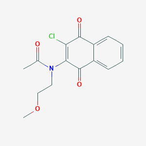 molecular formula C15H14ClNO4 B8791023 N-(3-chloro-1,4-dioxo-1,4-dihydronaphthalen-2-yl)-N-(2-methoxyethyl)acetamide CAS No. 354824-10-5